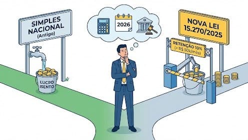 Publicação: Simples Nacional e a nova tributação de dividendos: o que empresários precisam saber antes de tomar qualquer decisão