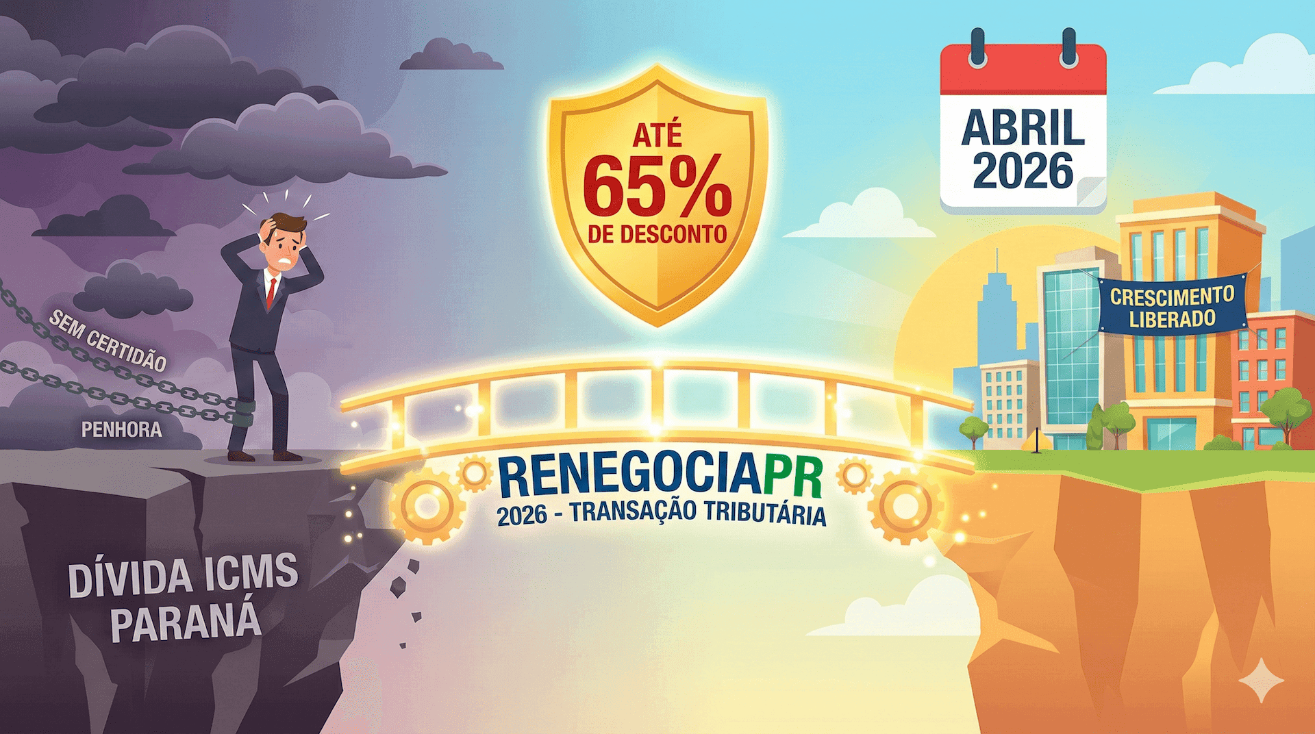 Publicação: Negociar dívida de ICMS no Paraná: até 65% de desconto no RenegociaPR 2026